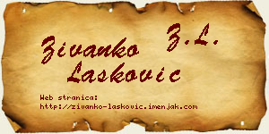 Živanko Lasković vizit kartica